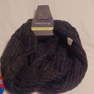 😀 3/$12 West Loop Black Knit Cable Scarf